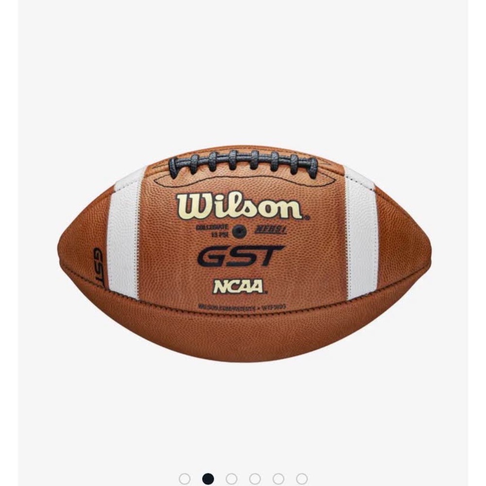 WILSON GST 1003 NCAA/NHSF Leather Game Football - NEW w bowl game logo - Picture 5 of 8